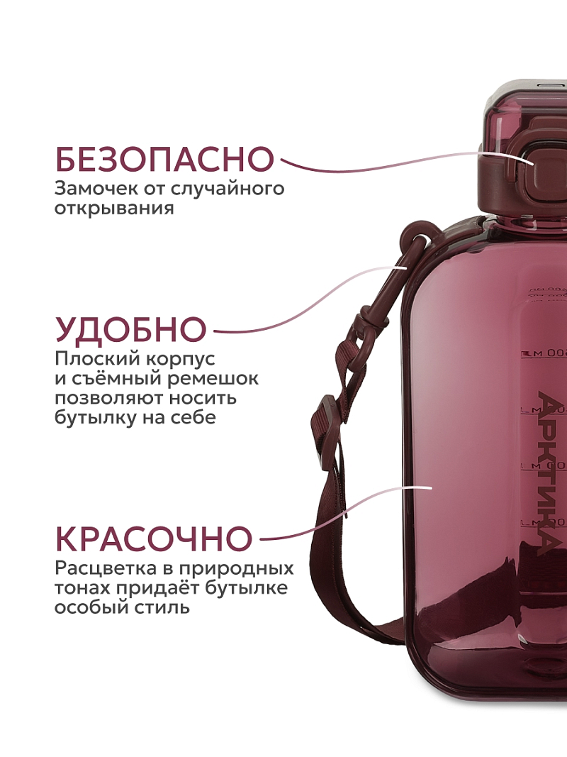 Тритановая бутылка 0.75л серии 724 «Вишня» на ремне (уценка) - 3