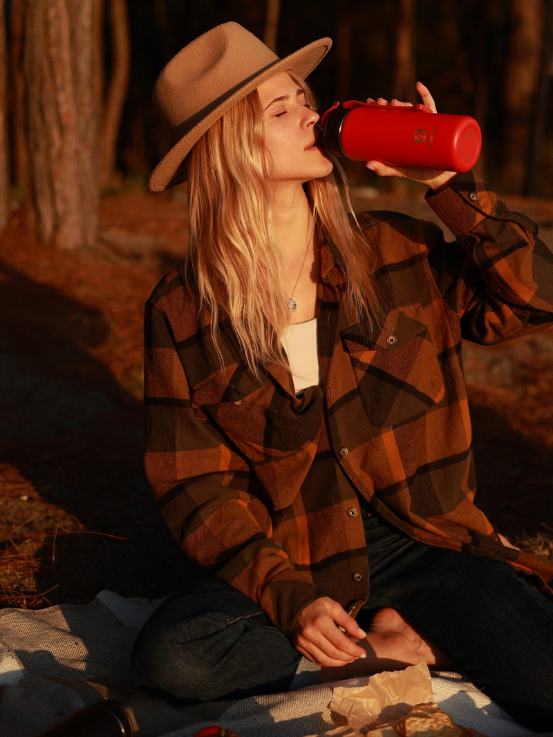 Термокружка 0.53л серии 708 красная со спортивной крышкой - 6