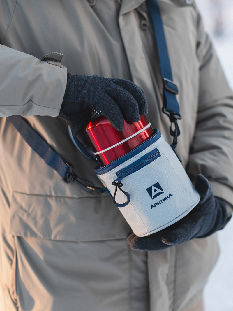 Серый термочехол для термоса для еды на 0.5л - 6