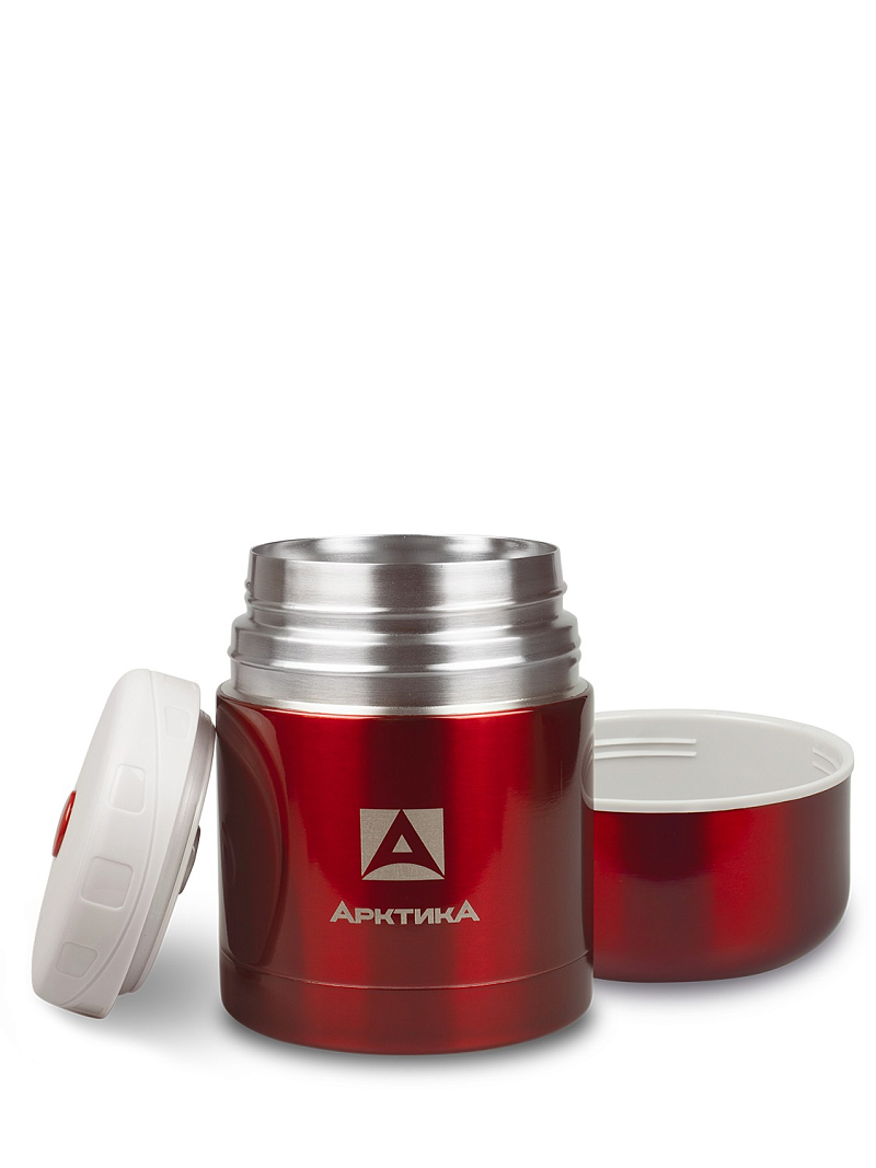 Термос 0.5л серии 302 красный с широким горлом - 3