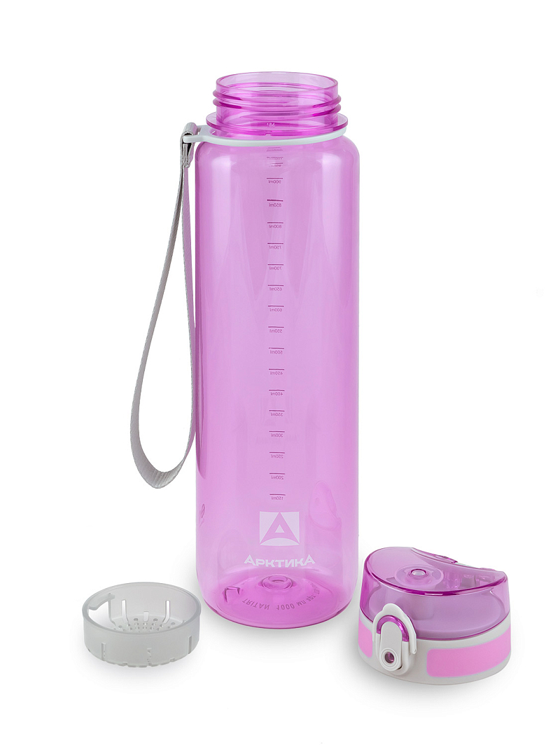 Тритановая бутылка 1л серии 720 глянцевая лавандовая с ситечком - 5