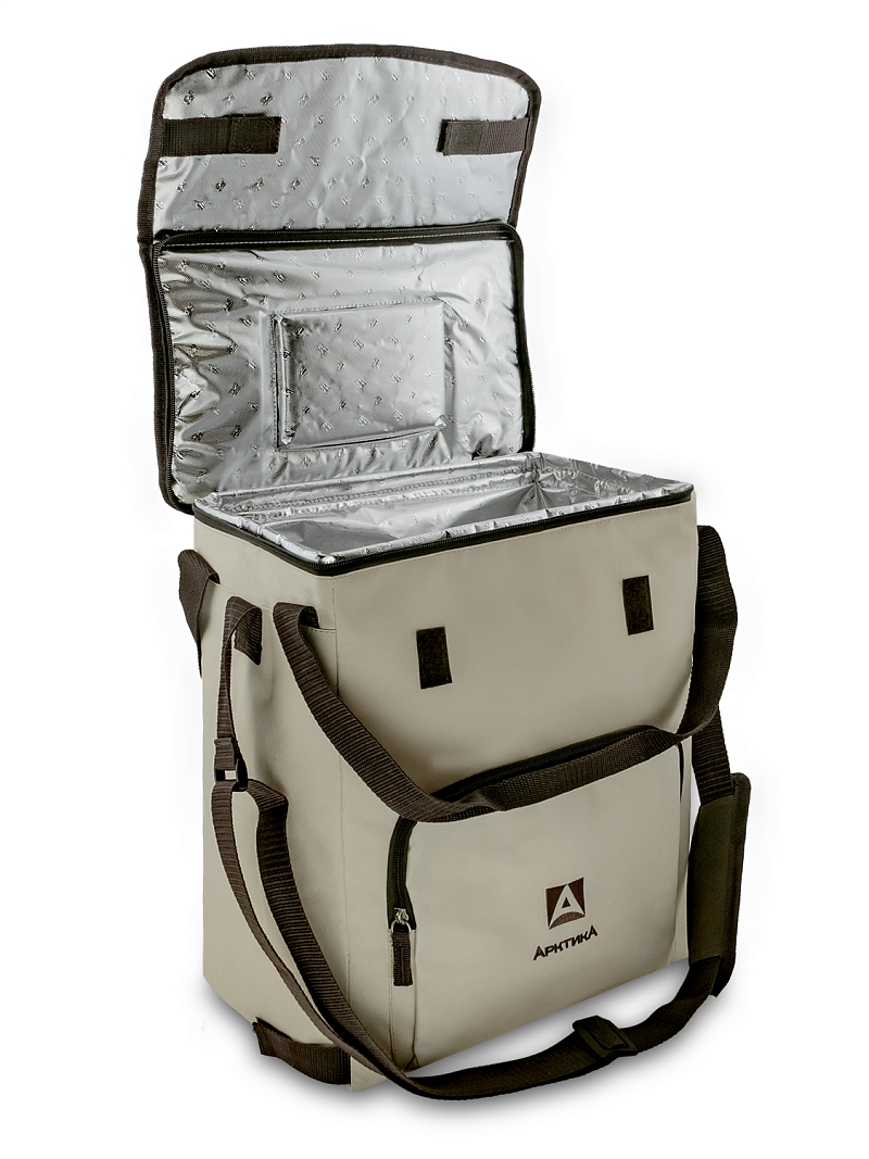 Термосумка-холодильник 20л серии 3001 бежевая с люком - 7