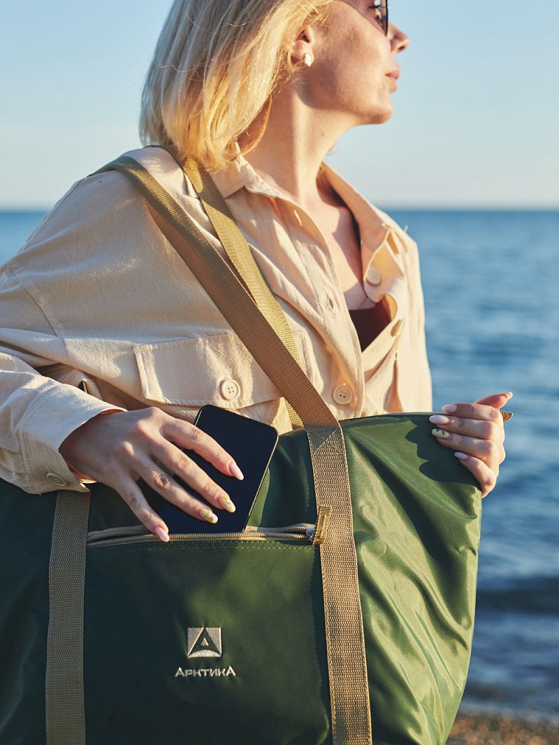 Сумка-холодильник 20л серии 3100 зелёная компактная - 6