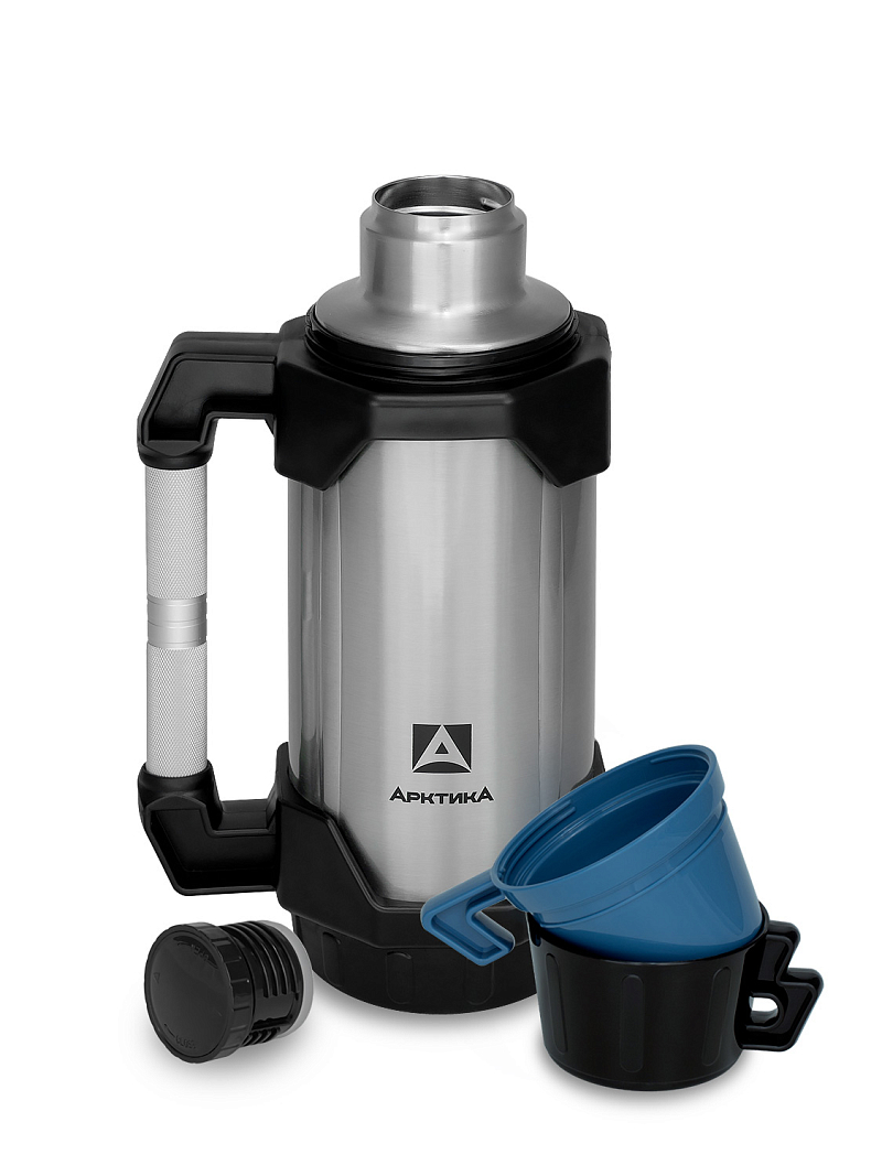 Термос 1.8л серии 110 «ТАЙГА» стальной с двумя чашками - 3