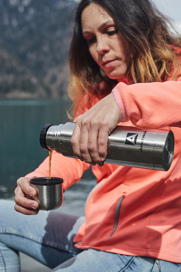 Термос 0.75л серии 101 стальной с узким горлом - 2