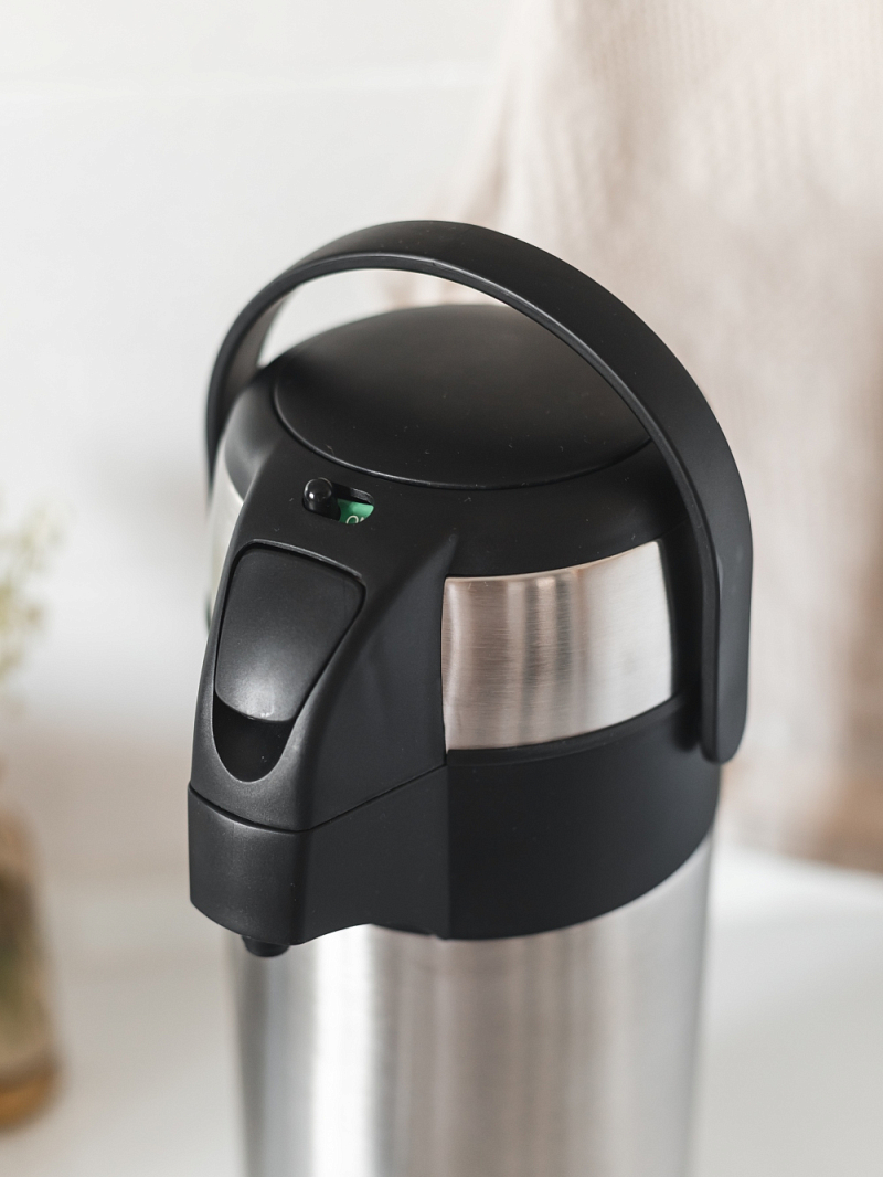 Термос 2.5л серии 501 стальной с помпой - 4