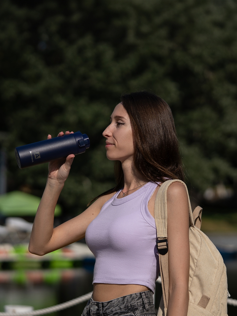 Термокружка 0.5л серии 705 синяя текстурная - 2