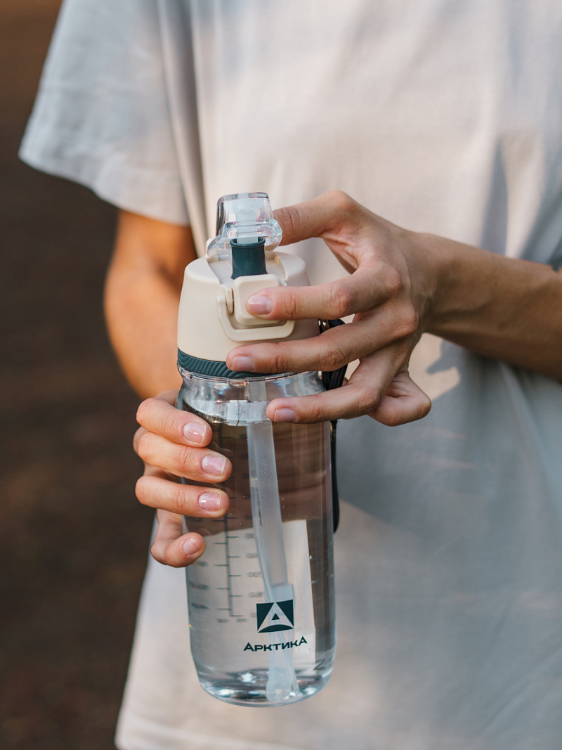 Тритановая бутылка 0.8л серии 723 «Песок» с распылителем - 3