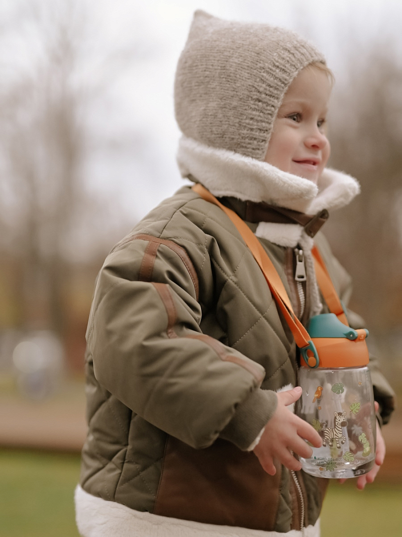 Тритановая бутылка 0.48л серии 730 «Морошка» с наклейками - 2