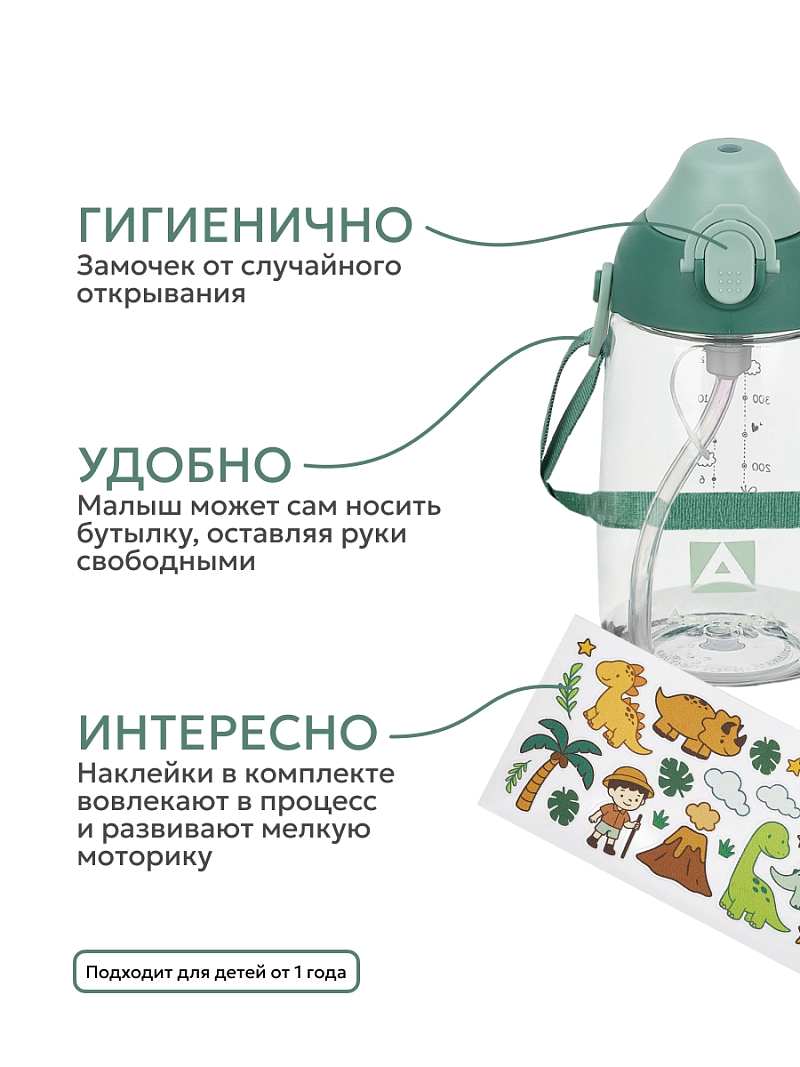 Тритановая бутылка 0.48л серии 730 «Хвоя» с наклейками - 3