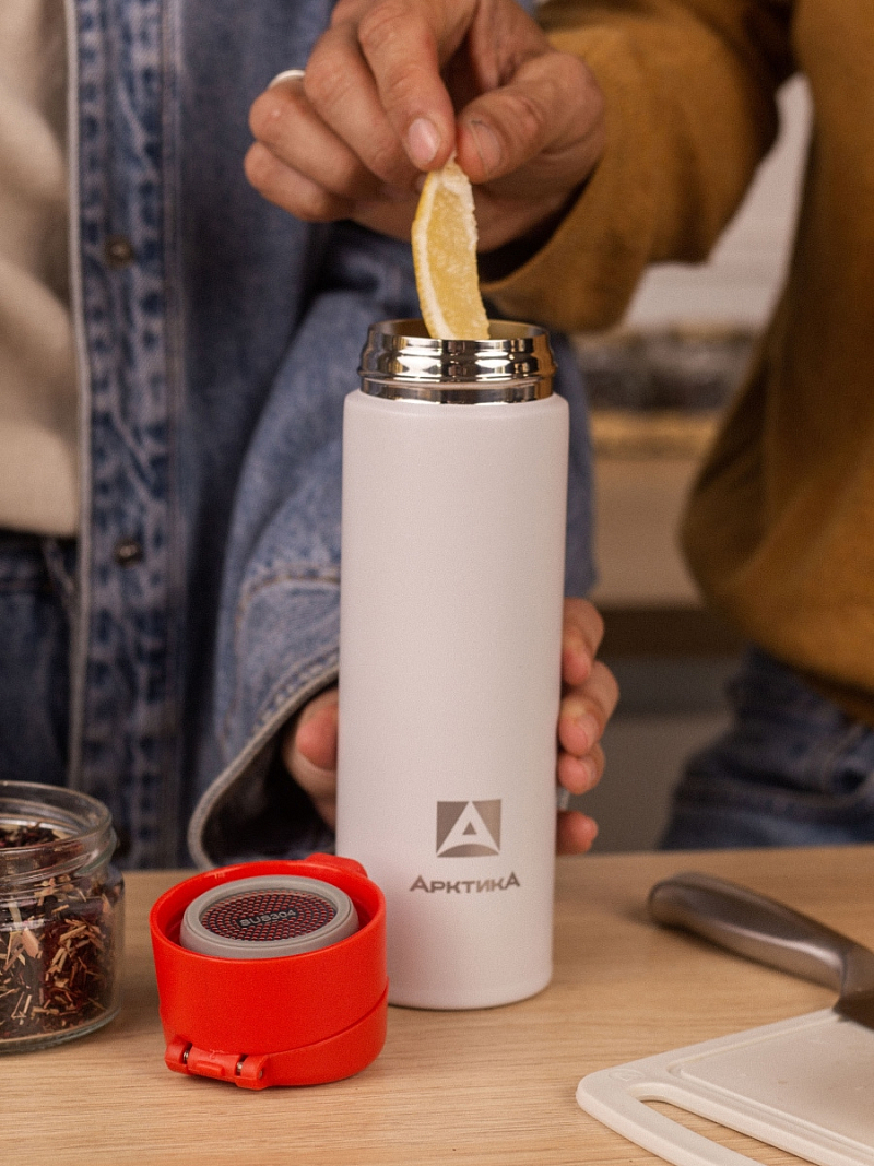 Термокружка 0.47л серии 703 «Арктика» с ситечком (уценка) - 6