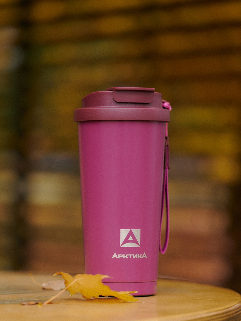 Термокружка 0.5л серии 714 «Вишня» с двойной питьевой системой - 2
