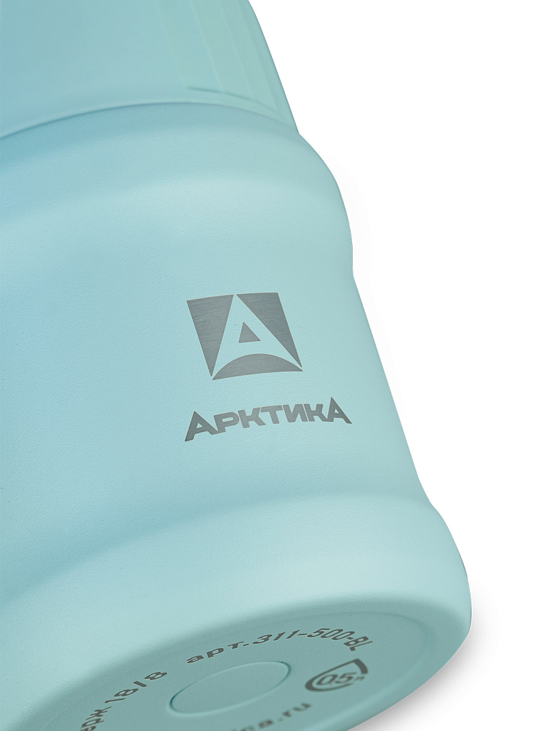 Термос 0.5л серии 311 для еды голубой компактный - 7